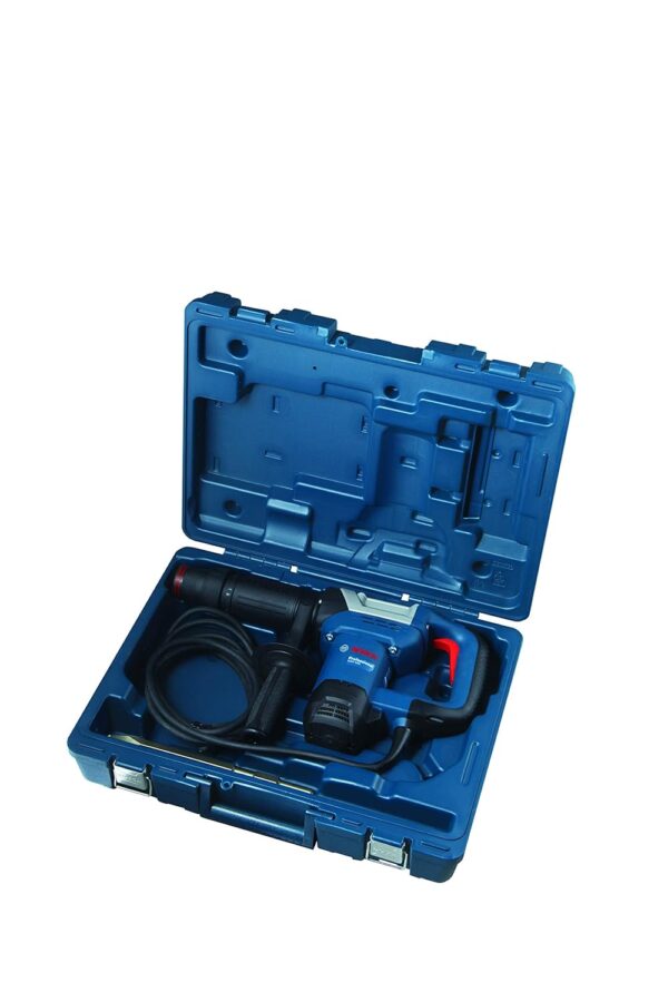 Bosch GSH 500 Corded Electric Demolition Hammer With Hex, 1,100W, 2,900 bpm, 7.8 J, 5.6 kg, Low Vibration + 1 Pointed Hex chisel, 280 mm, 17 mm shank, 280 mm& Carrying Case, 1 Year Warranty - Image 3