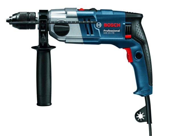 Bosch Gsb 20-2 Re Heavy Duty Corded Electric Drill, 800W, 2.5 Kg, 5.2 Nm, 3,000 Rpm, 13 Mm Chuck, Metal Gear, 2 Gear Function + Auxiliary Handle, Chuck Key & Depth Gauge, 1 Year Warranty, Multi - Image 3
