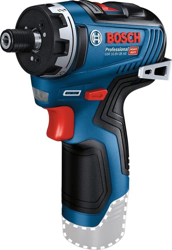 Bosch GSR 12V-35 HX Heavy Duty Cordless Screwdriver, Brushless Motor, Metal Gear, 1,750 rpm, 10 mm Chuck, 1/4" bit, 0.5 Kg + Carrying Case (12V Battery and Charger sold seperately)