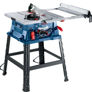 Bosch GTS 254 Corded Electric Table Saw, 1,800W, 254 mm Saw Blade Dia, 4,300 rpm, Metal Stand, Meter Gauge, Dust Extraction, 24.4 Kg + 1 Expert for Wood Circular Saw Blade, 1 Year Warranty