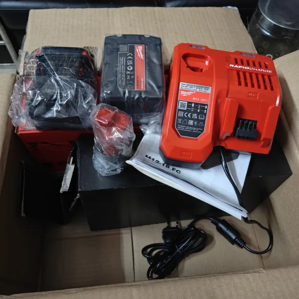 Milwaukee Battery & Charger Combo Kit | 2x M18 5.0Ah, 1x M12 Battery, Dual Rapid Charger - Image 2