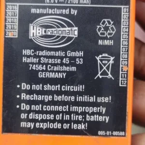 HBC Radiomatic BA225030 Battery Pack 6V 2100mAh NiMH – Original Germany Made